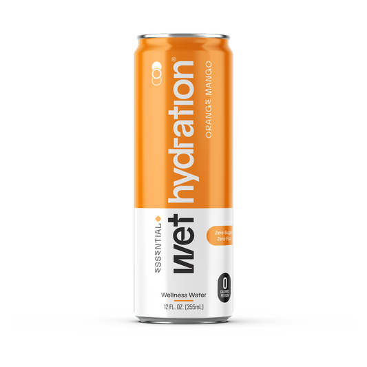 Wet Hydration Orange Mango Water 12oz Can