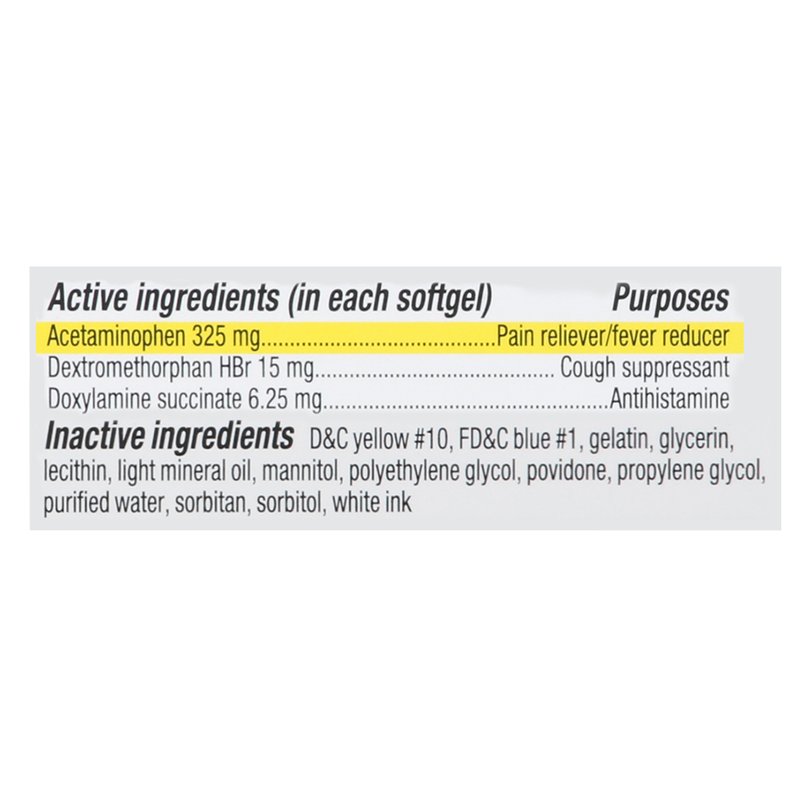 Equaline Nighttime Cold + Flu Relief 24 softgels