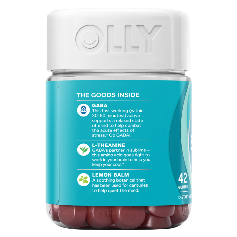 OLLY Goodbye Stress Gummies Berry Verbena 42ct
