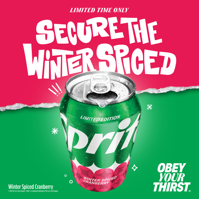 Sprite Winter Spiced Cranberry 12pk 12oz Can