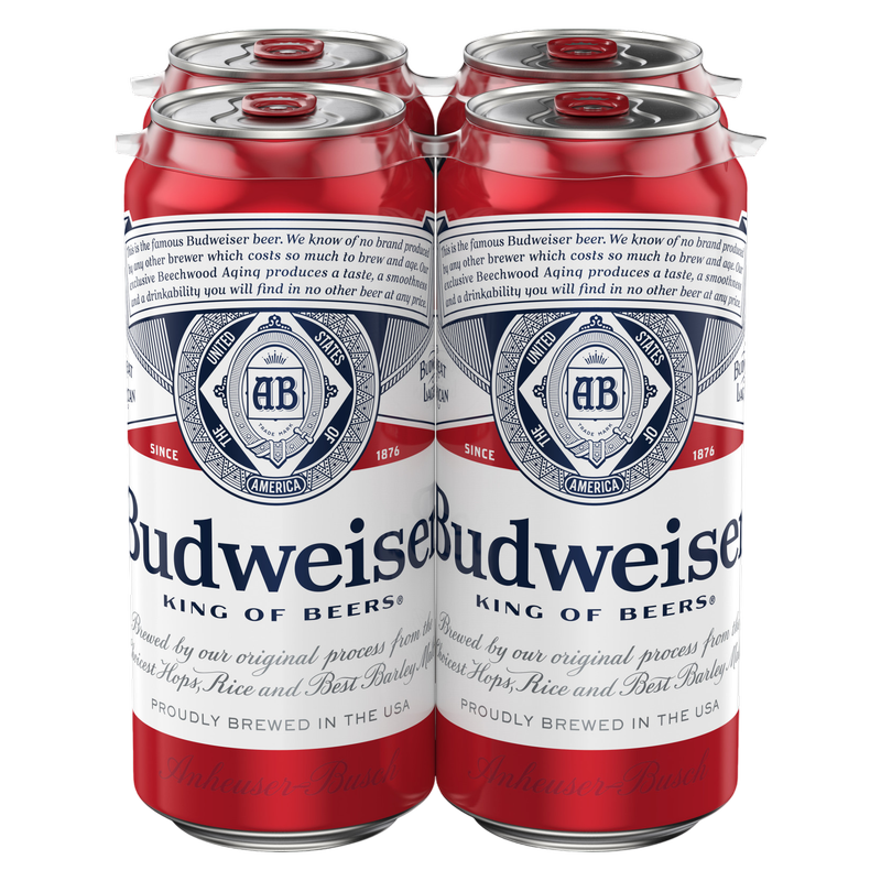 Budweiser 4pk 16oz Can 5.0% ABV