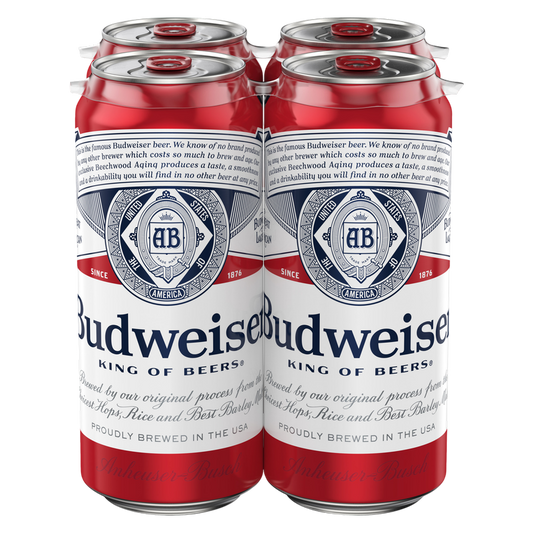 Budweiser 4pk 16oz Can 5.0% ABV