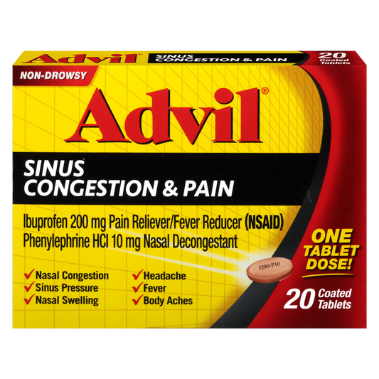 Advil Sinus Congestion & Pain Relief Tablets 20ct