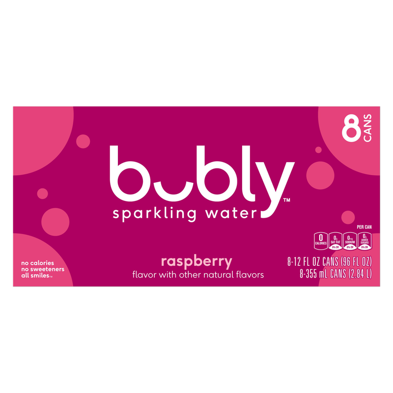 Bubly Raspberry 8pk 12oz Can