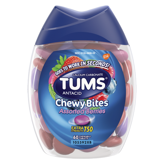 Tums Chewy Bites Assorted Berries 60ct
