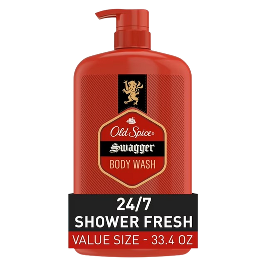 Old Spice Men's Body Wash Pump, Swagger Scent of Confidence, 33.4ox
