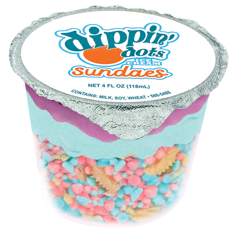 Dippin' Dots Cotton Candy Ice Cream Sundae Cups 4ct