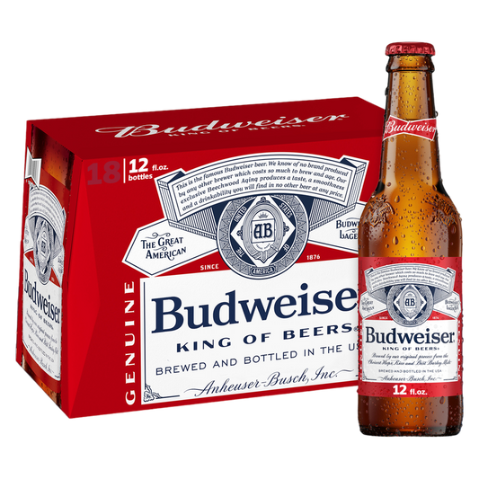 Budweiser 18pk 12oz Btl 5.0% ABV