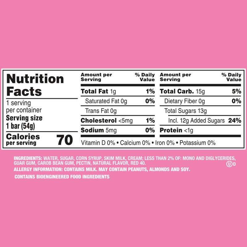 STARBURST Strawberry Sorbet Ice Cream Bar, 1ct