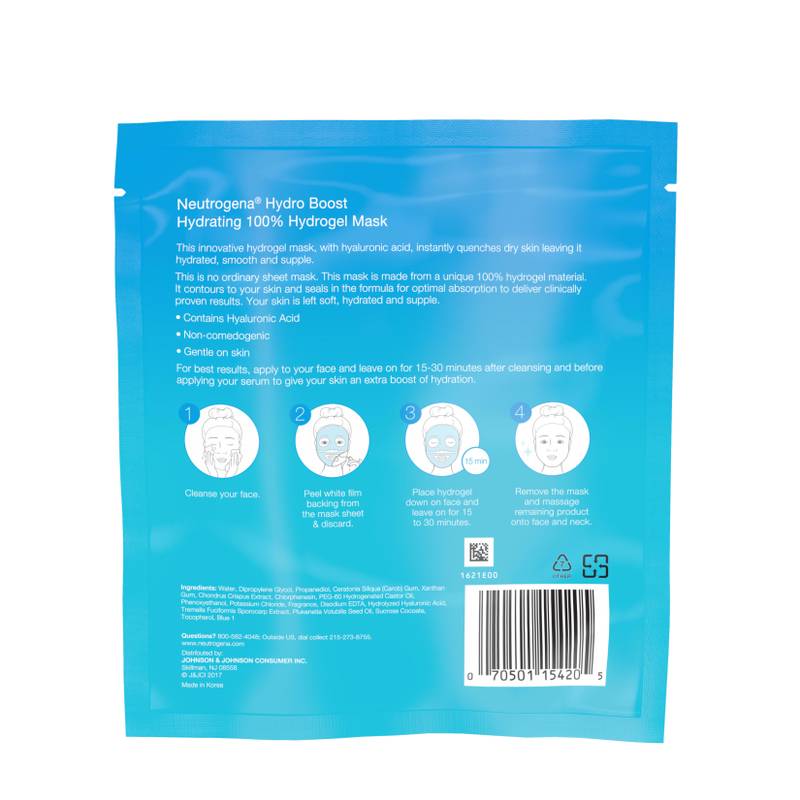 Neutrogena Hydro Boost Hydrating 100% Hydrogel Mask, 1 Oz