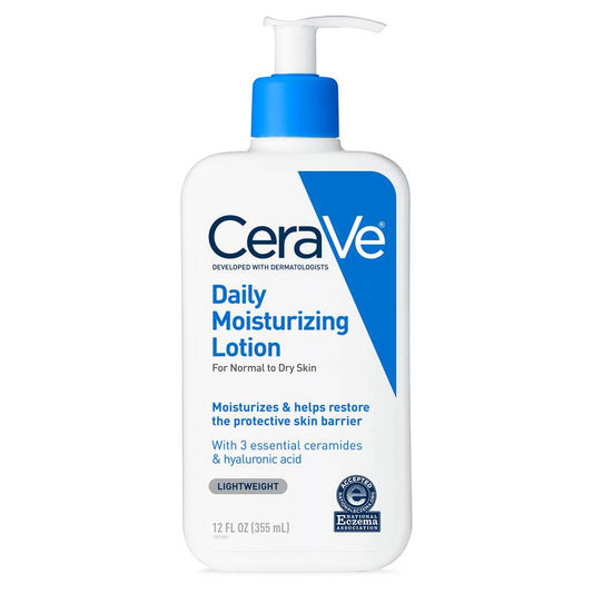 CeraVe Daily Face and Body Moisturizing Lotion for Normal to Dry Skin, Fragrance Free, 12oz