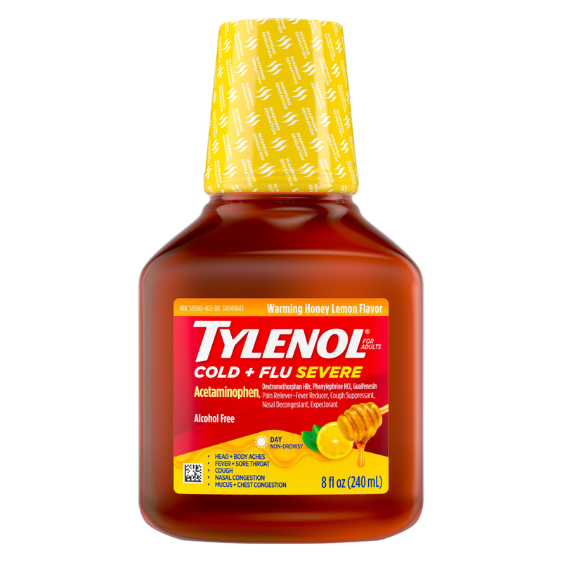 Tylenol Cold & Flu Severe Honey Warming Daytime 8oz