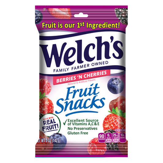 Welch's Fruit Snacks Berries 'N Cherries 5oz