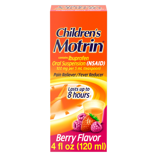 Motrin Children's 8-Hour Pain Reliever & Fever Reducer Berry Liquid 4oz