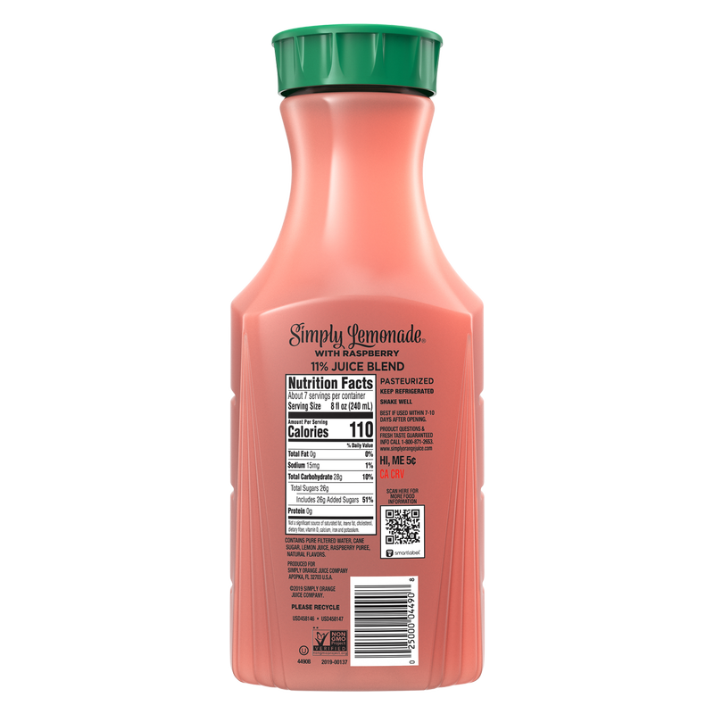 Simply Lemonade Raspberry 52oz Btl