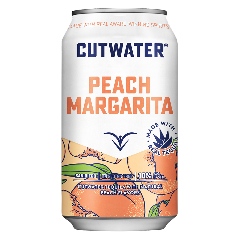 Cutwater Tequila Peach Margarita 4pk 12oz 10% ABV