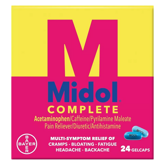 Midol Complete Menstrual Multi-Symptom Relief Gelcaps 24ct