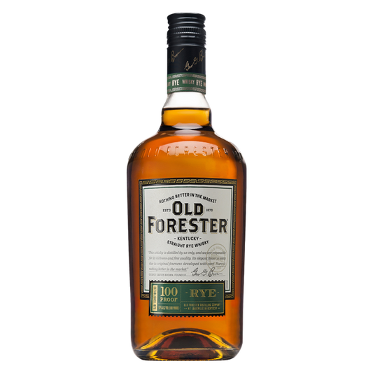 Old Forester Kentucky Straight Rye Whisky, 750 mL Bottle, 100 Proof