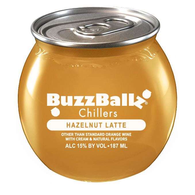 Buzzballz Chillers Hazelnut Latte 187ml 15% ABV