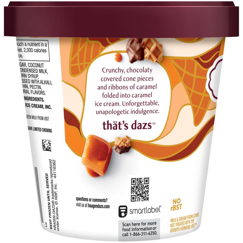Haagen-Dazs Caramel Cone Ice Cream, 14oz.
