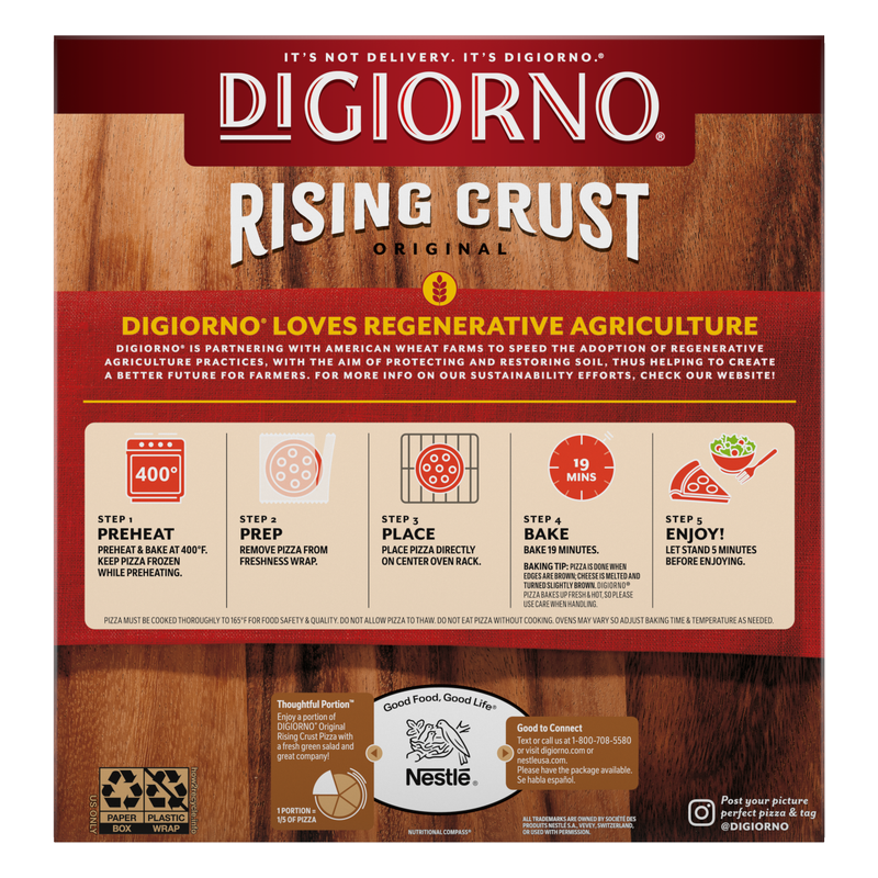 DiGiorno Rising Crust 4 Cheese Pizza, 24.6oz.