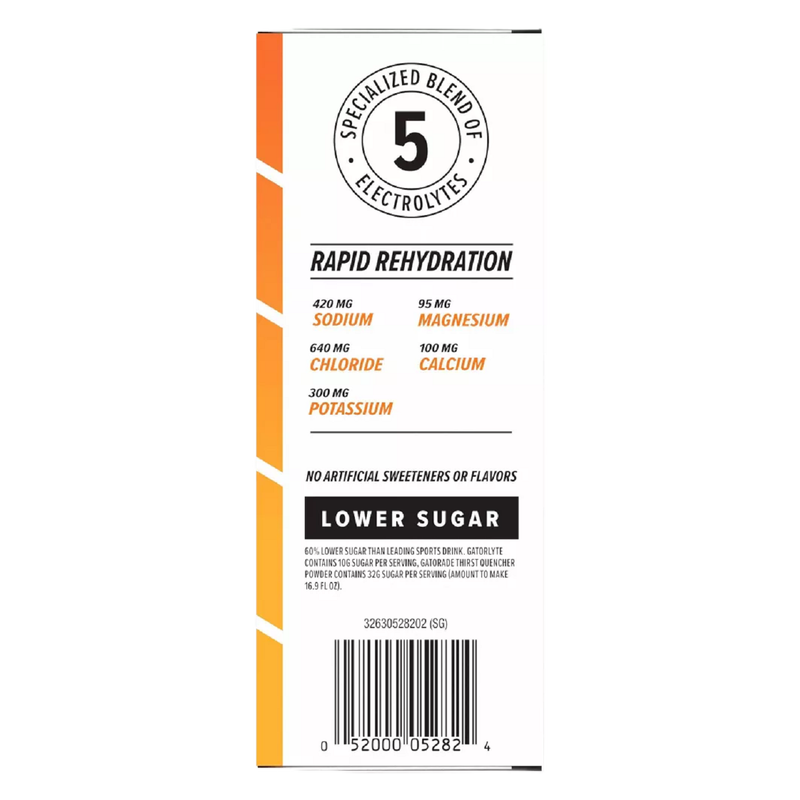 Gatorade Gatorlyte Orange Powder 6ct