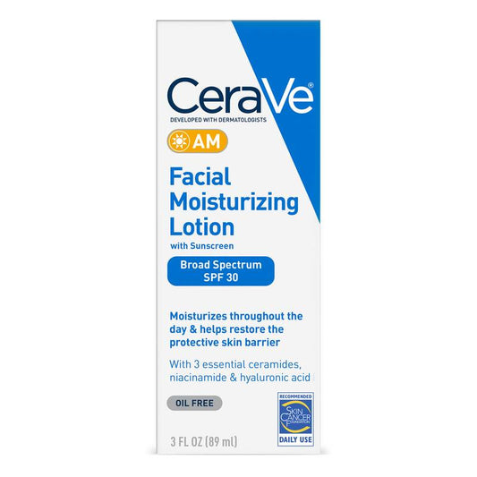 CeraVe Face Moisturizer with Sunscreen, AM Facial Moisturizing Lotion for Normal to Dry Skin, SPF 30