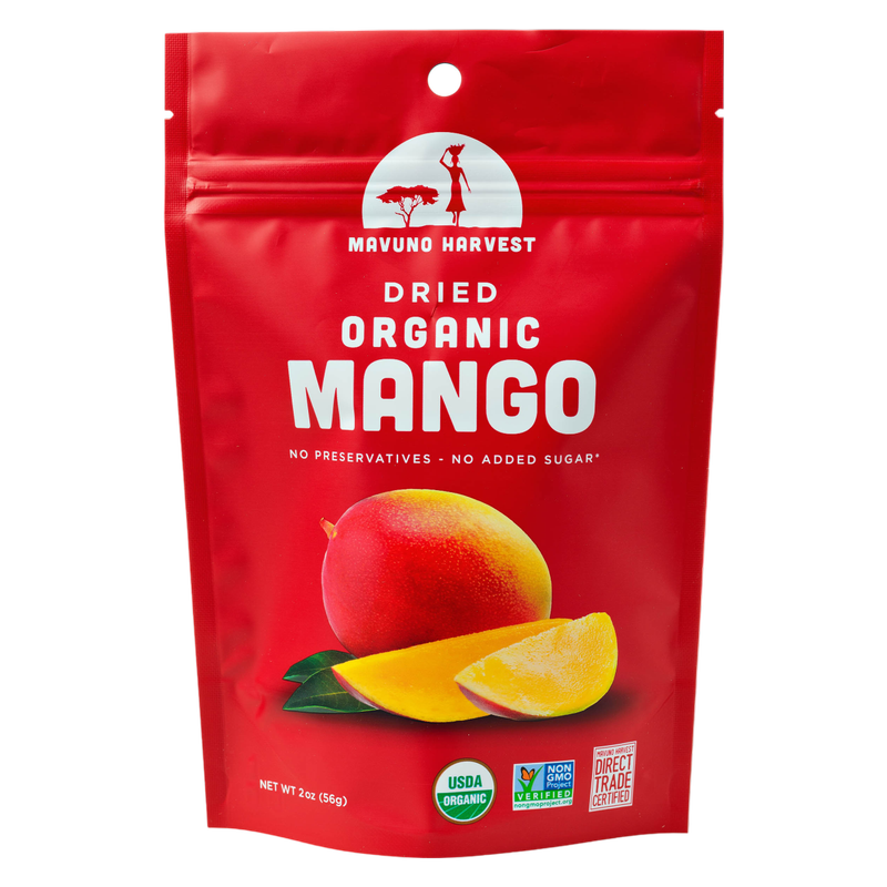 Mavuno Harvest Organic Unsweetened Dried Mango, 2oz