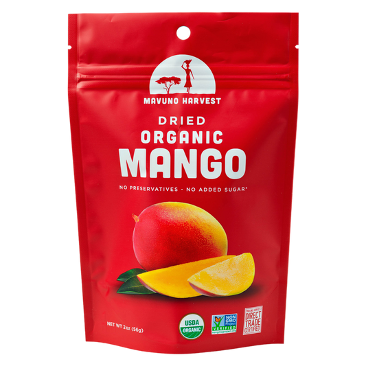 Mavuno Harvest Organic Unsweetened Dried Mango, 2oz