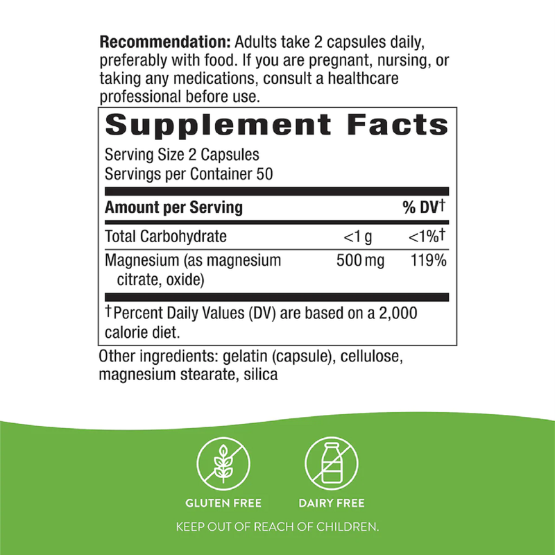 Nature's Way Magnesium Complex 500mg 100ct