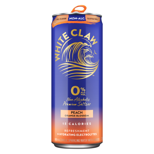 White Claw 0% Peach Orange Blossom Single 12oz Can