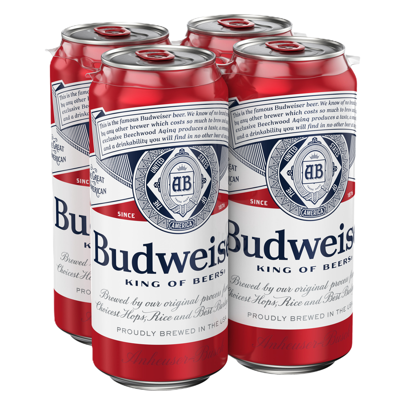 Budweiser 4pk 16oz Can 5.0% ABV