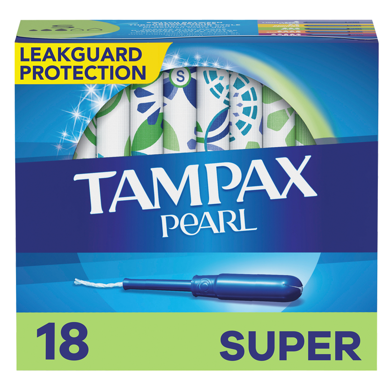 Tampax Pearl Plastic Tampons Super Unscented 18ct