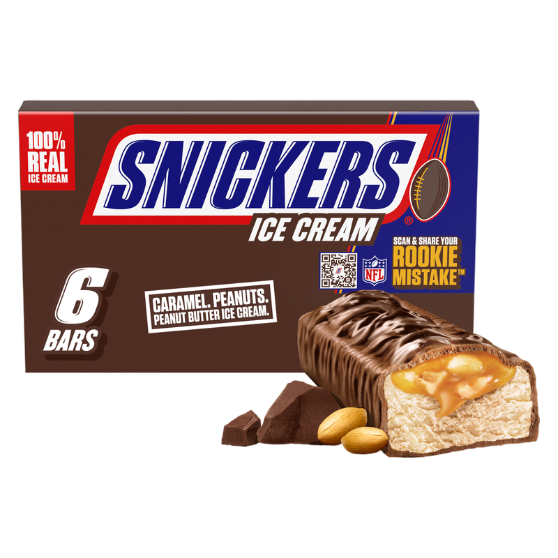 SNICKERS Peanut Butter Ice Cream Bars, 6ct