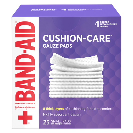 Band-Aid Small Cushion Care Gauze Pads 2" x 2" 25ct
