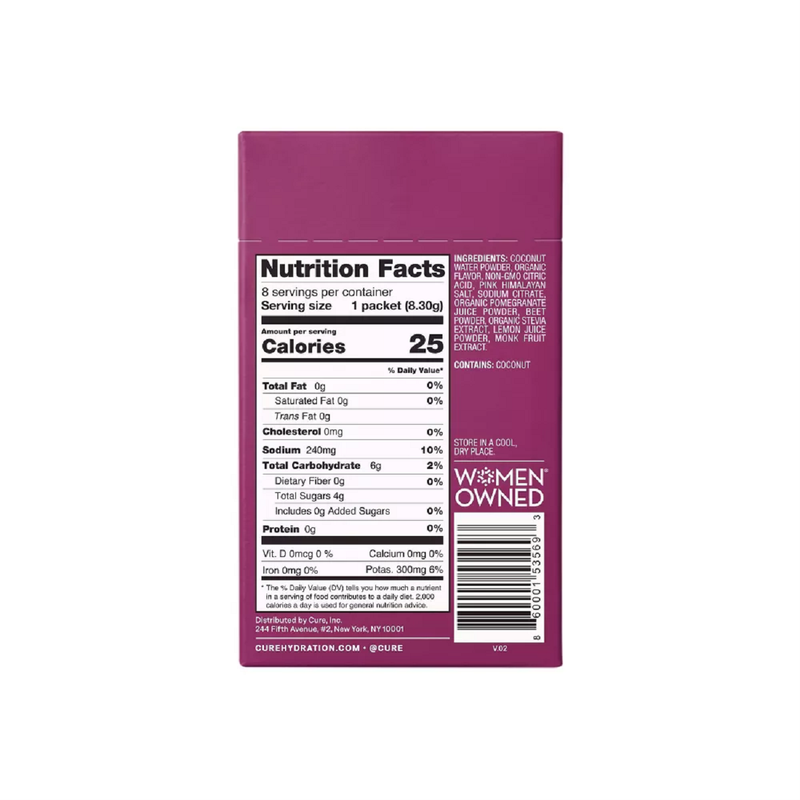 Cure Berry Pomegranate Hydration Drink Mix