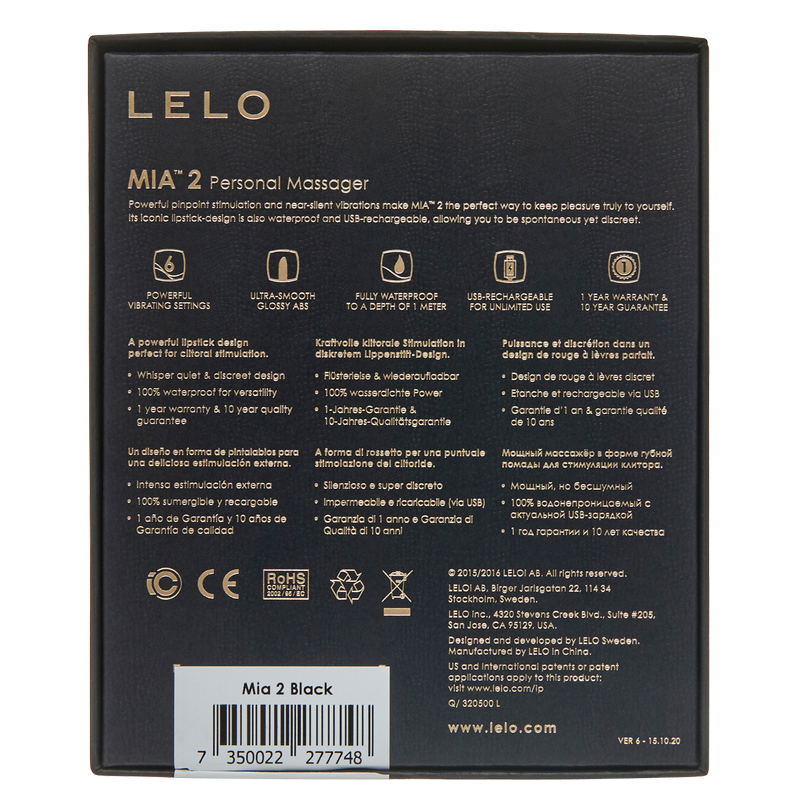 LELO MIA 2 Luxury Lipstick Compact & Powerful Vibrator