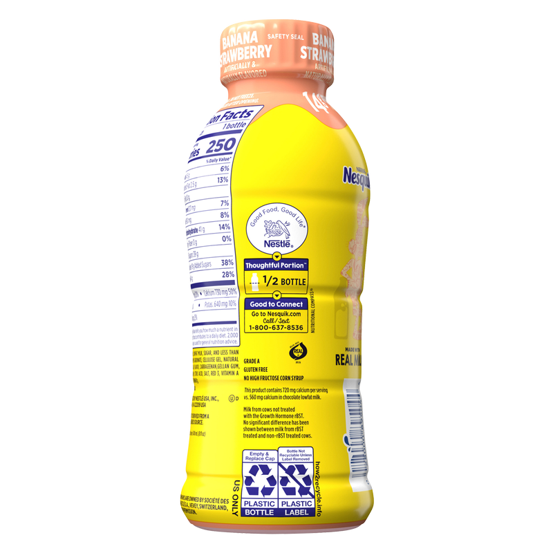 Nesquik Strawberry Banana 1% Milk 14oz Btl