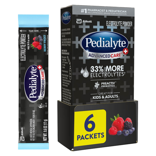 Pedialyte Advance Care + Berry Frost Powder 6 Ct