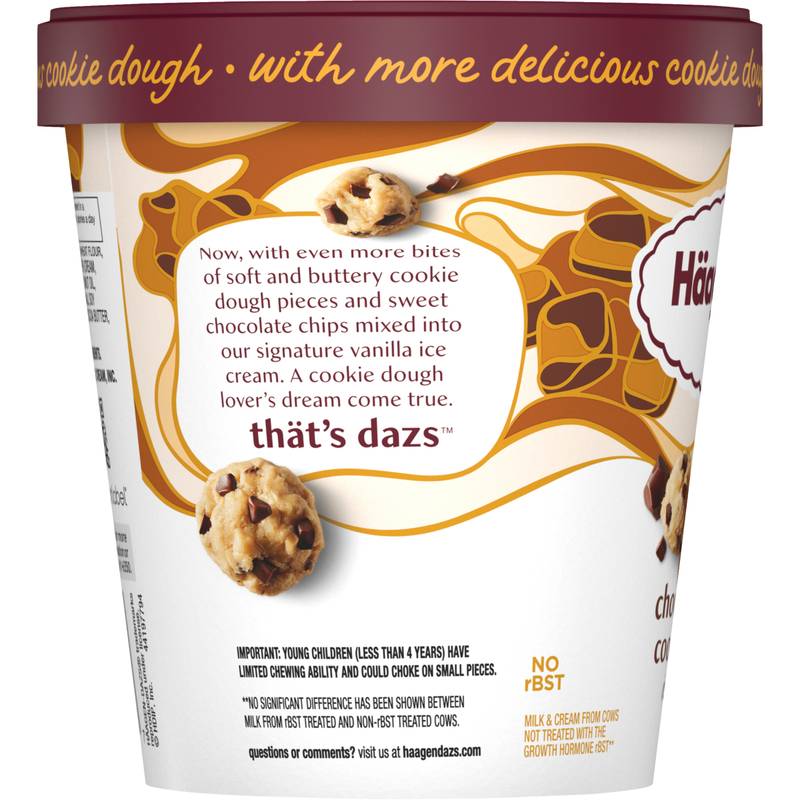 Haagen-Dazs Chocolate Chip Cookie Dough Ice Cream, 14oz.