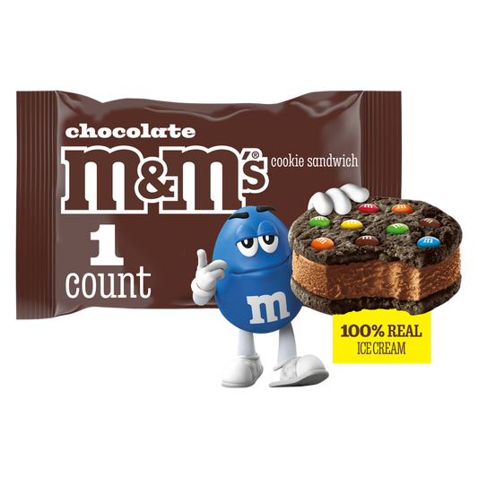 M&M's Chocolate Ice Cream Cookie Sandwich 1ct