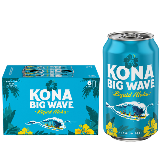 Kona Big Wave Premium Beer 6pk 12oz Cans 4.4% ABV