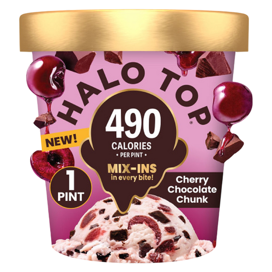 Halo Top Mix Ins Cherry Chocolate Chunk Light Pint, 16oz