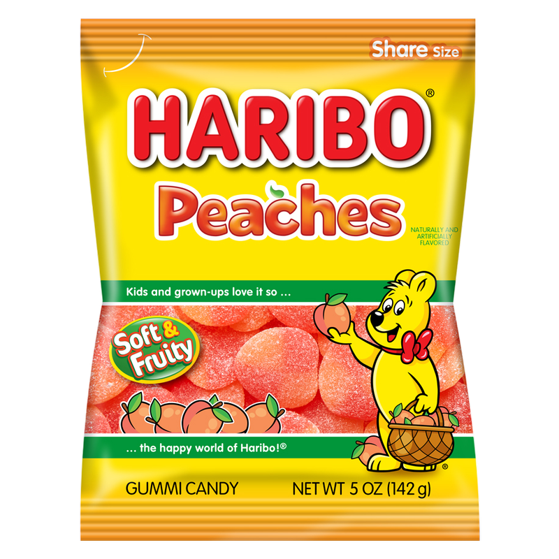 Haribo Peaches Gummi Candy 5oz