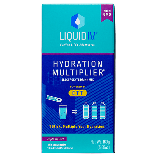 Liquid I.V. Hydration Multiplier Electrolyte Drink Mix Powder Acai Berry 10ct