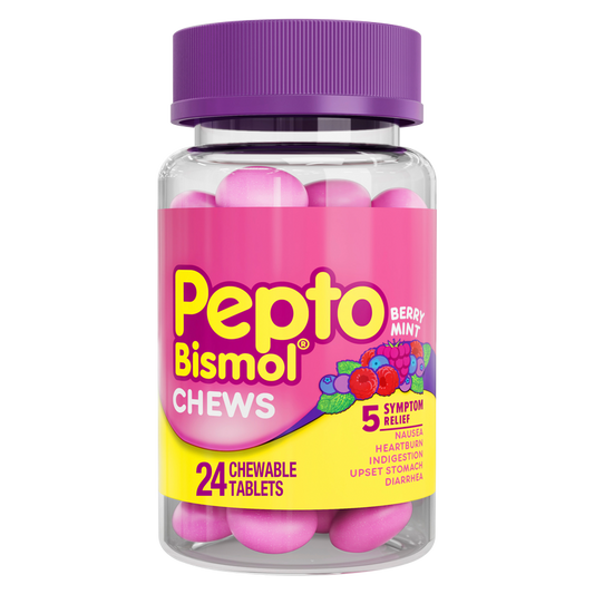 Pepto Bismol Berry Mint Chewable Tablets 24 ct