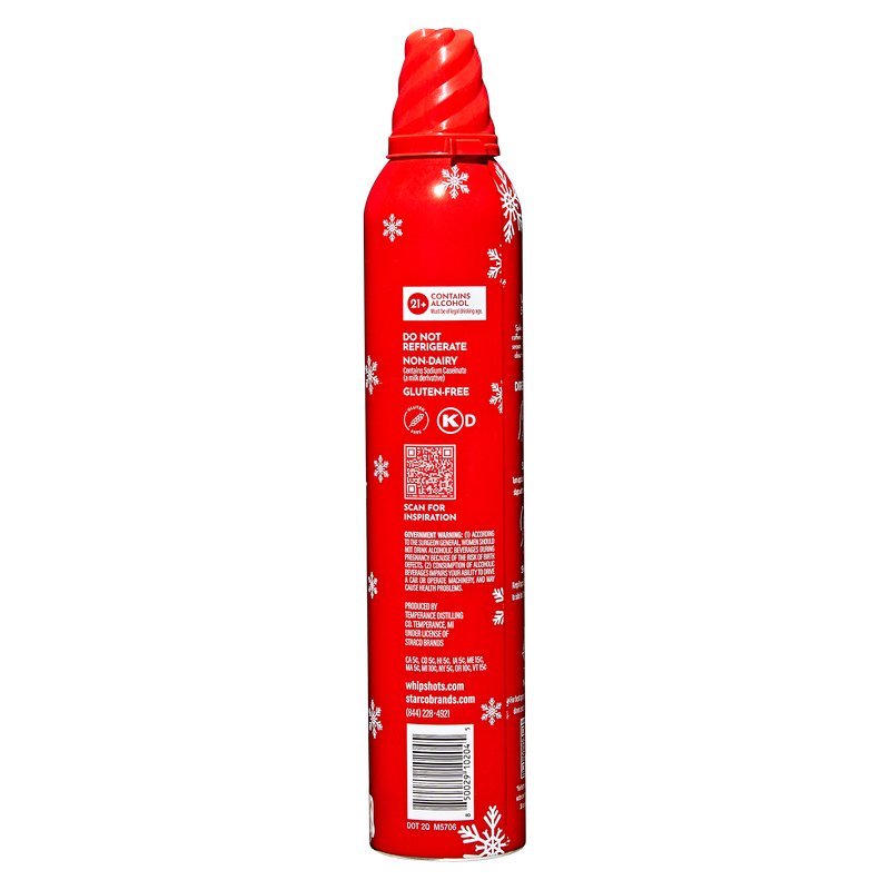 Whipshots Peppermint Vodka Infused Whipped Cream 200ml 10% ABV