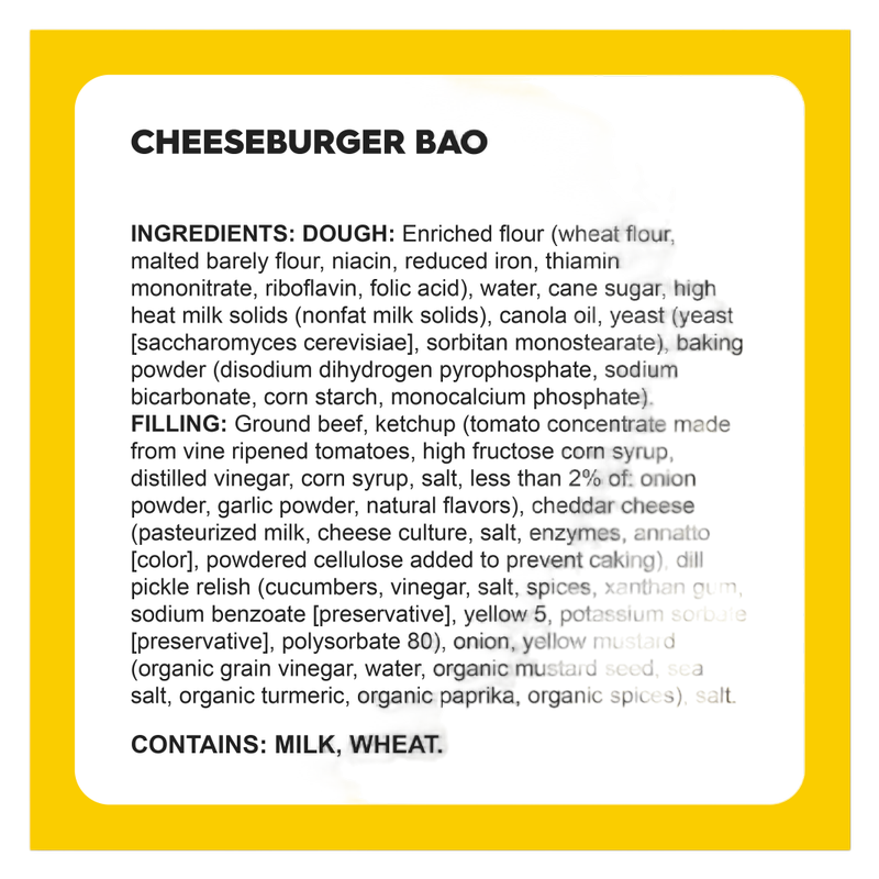 Wow Bao Cheeseburger Bao, 4 Pack