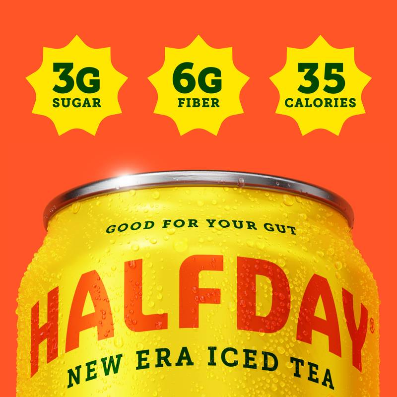 Halfday Lemon Prebiotic Iced Tea 12oz Can