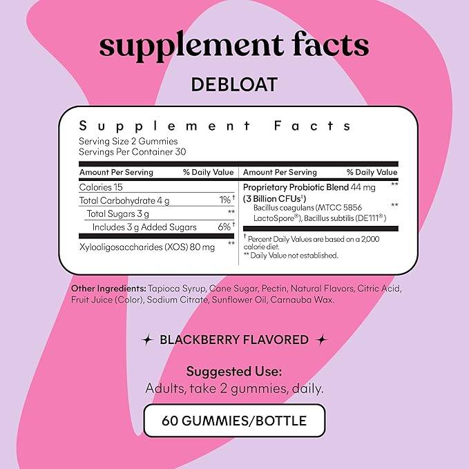 Lemme Debloat Gummies 60ct